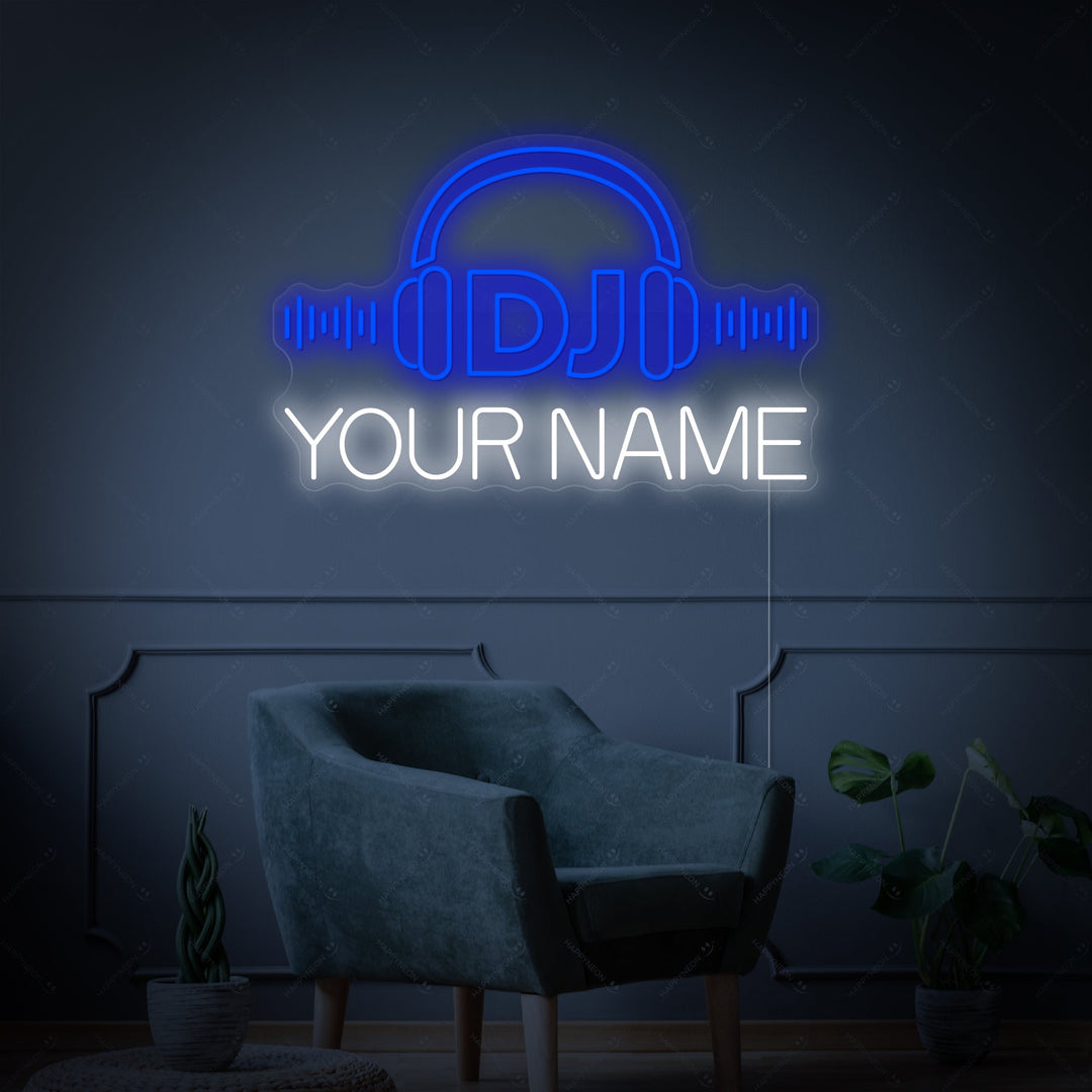 "Brugerdefineret Dj-logo" Neonskilt