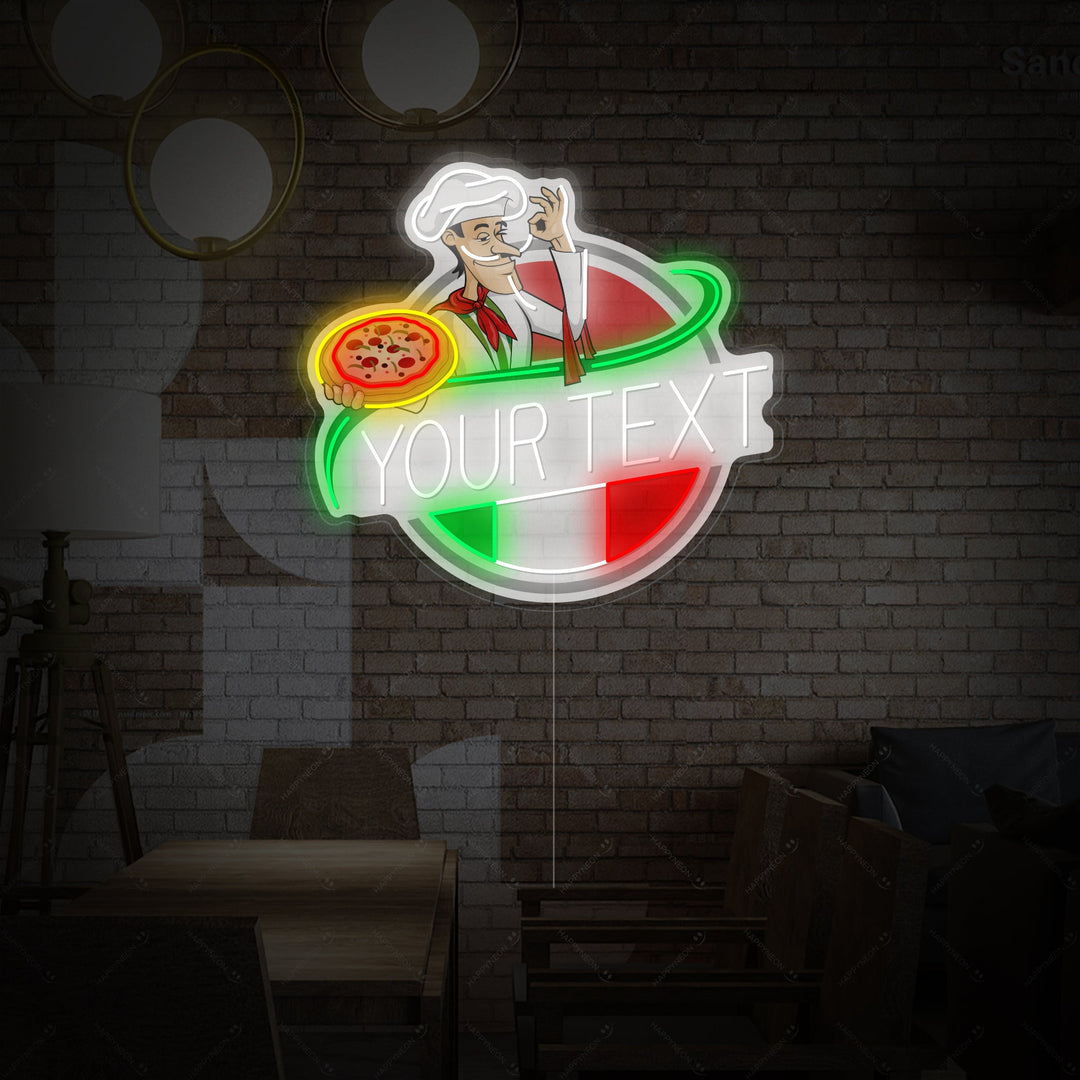 "Brugerdefineret italiensk restaurant-logo" Neonskilt