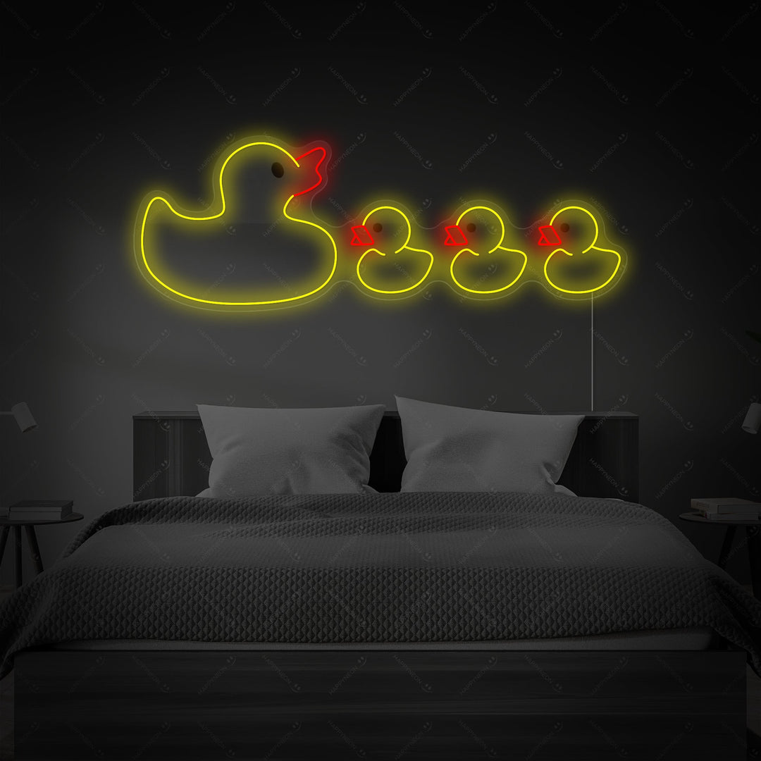 "Andefamilien" Neonskilt