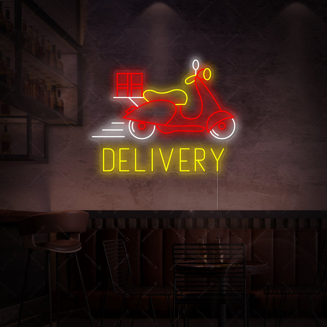 "Food Delivery" Neonskilt