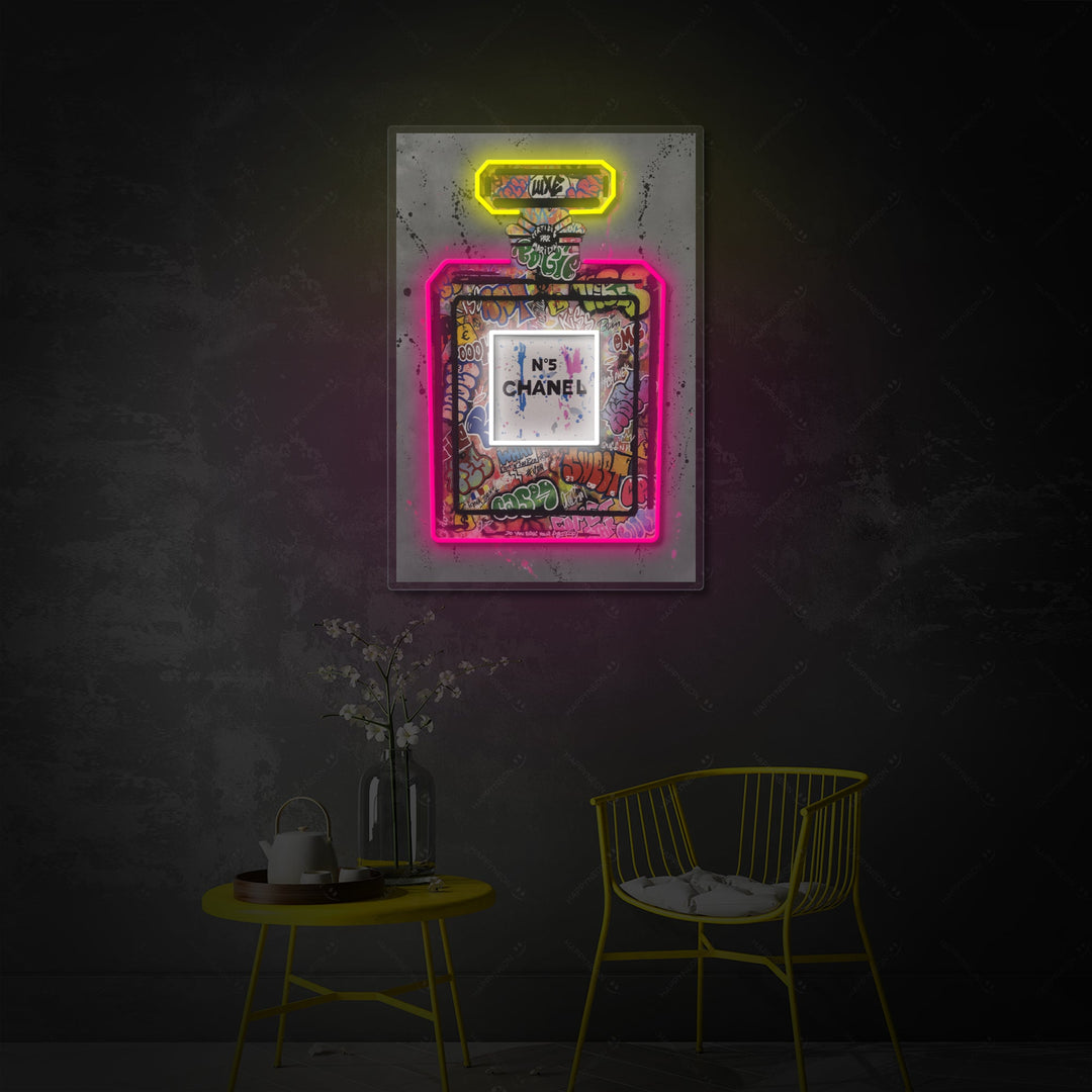 "Graffiti Luksus Spray No.5" Neonskilt