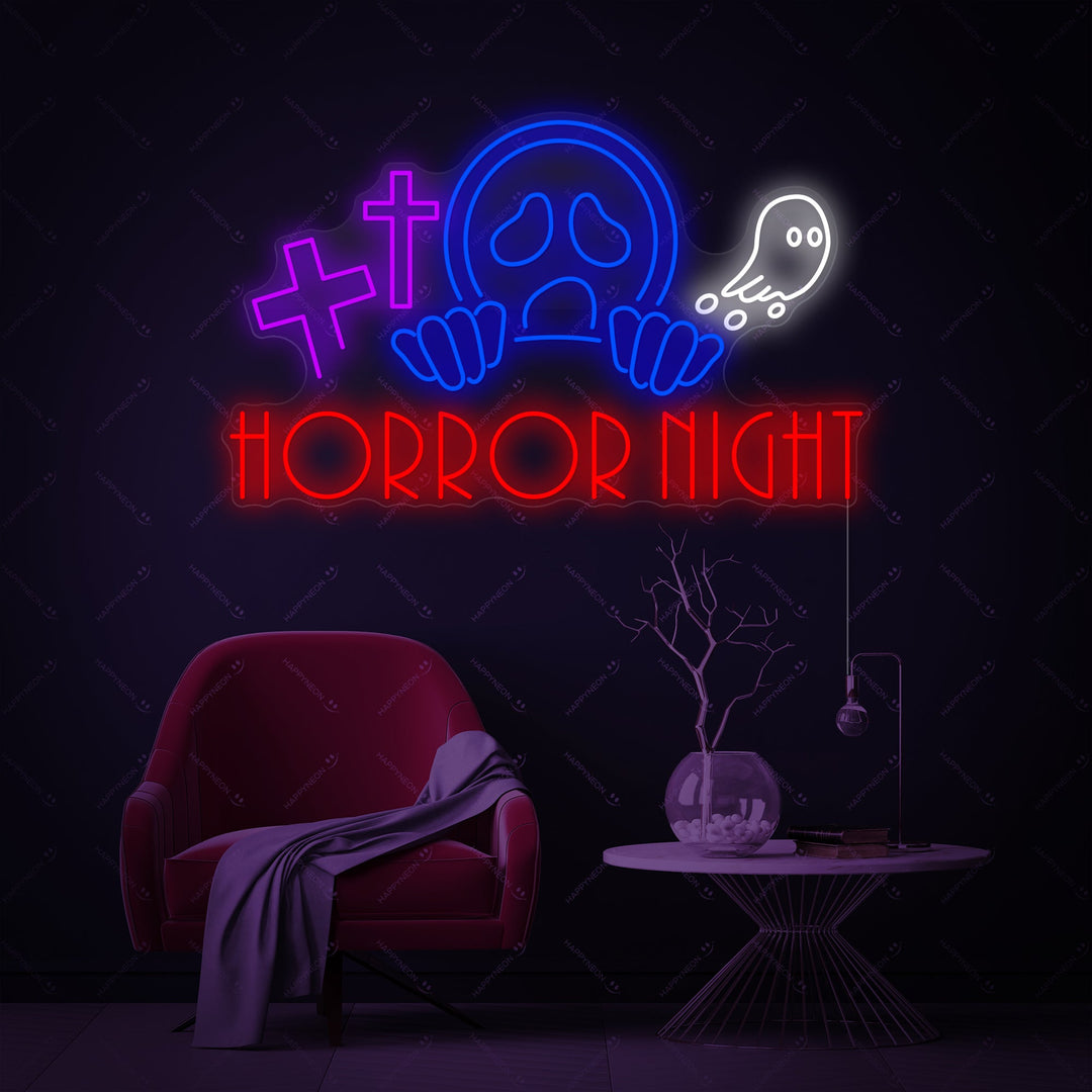 "Horror Night" Neonskilt
