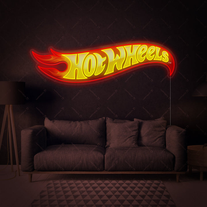 "Hot Wheels Logo" Neonskilt