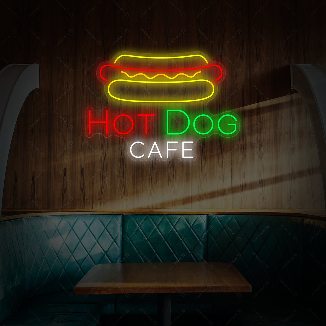 "Hotdog Cafe" Neonskilt