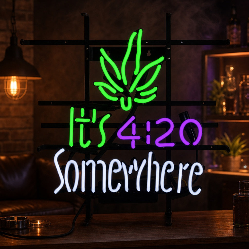 "Its 420 Somewhere" Neonskilt