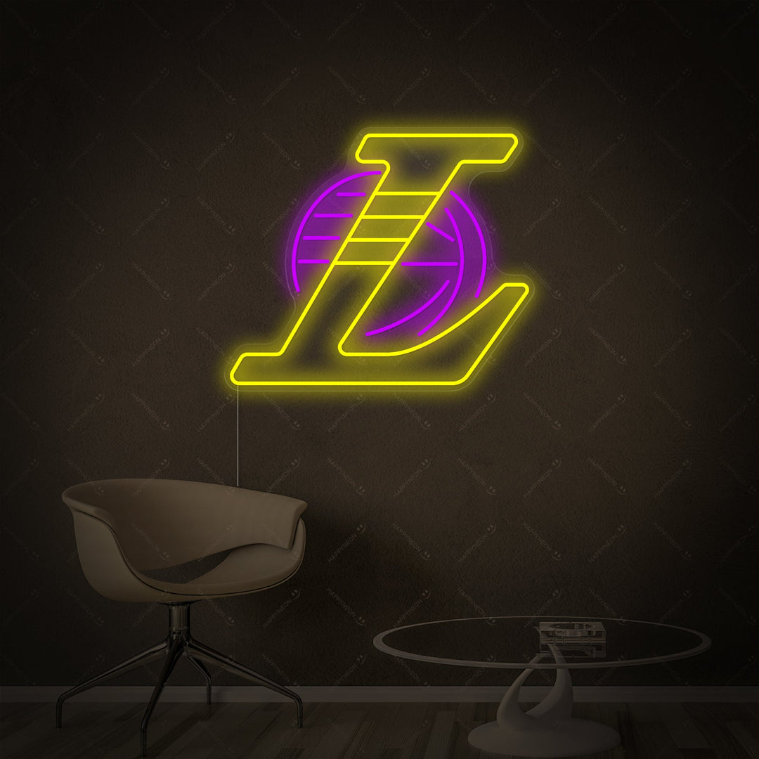 "La Basketball Team Logo" Neonskilt