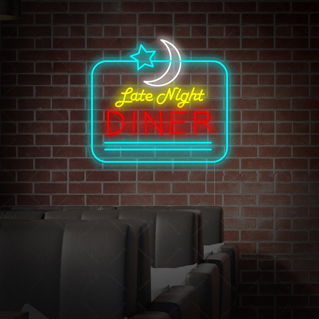 "Late Night Diner" Neonskilt