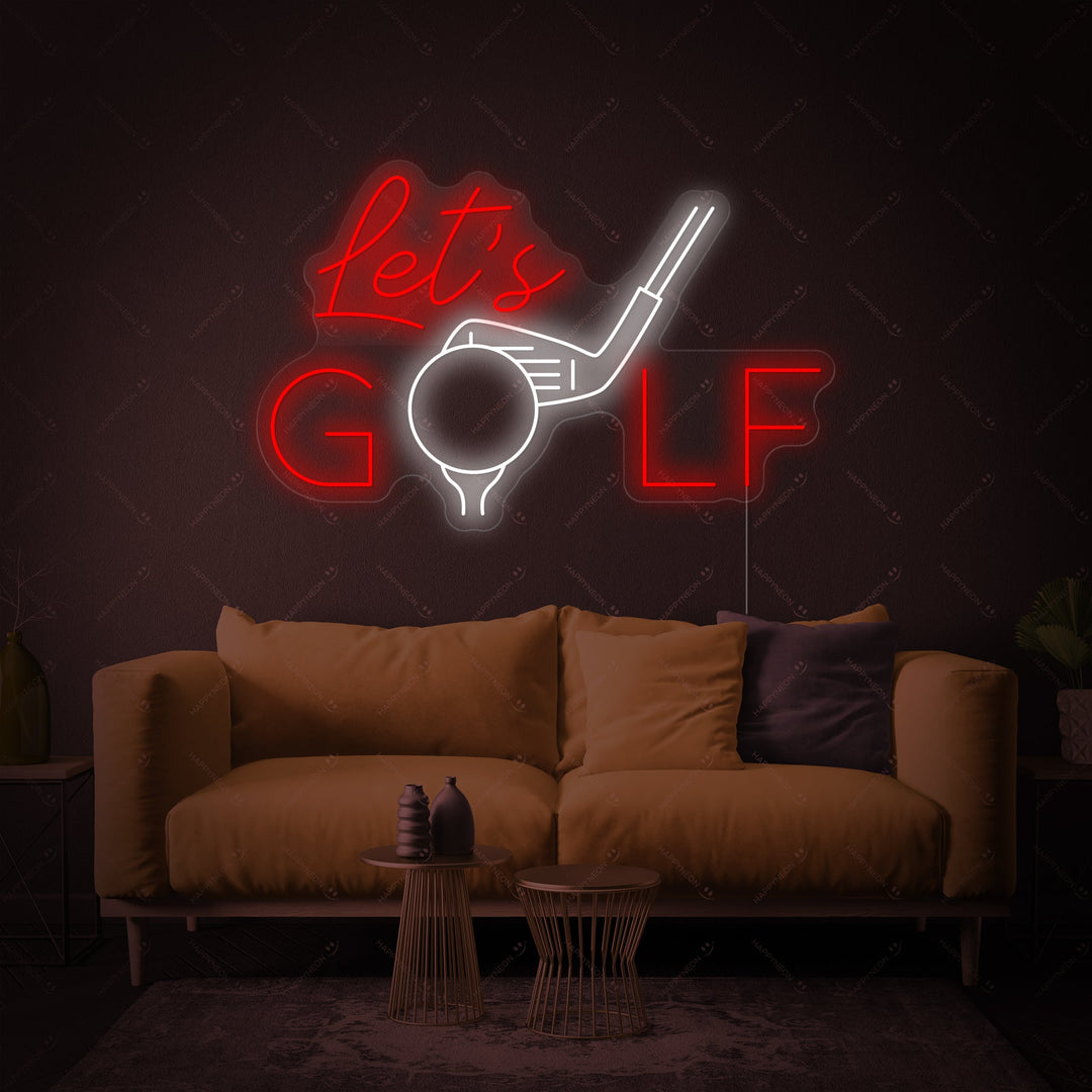 "Let's Golf" Neonskilt