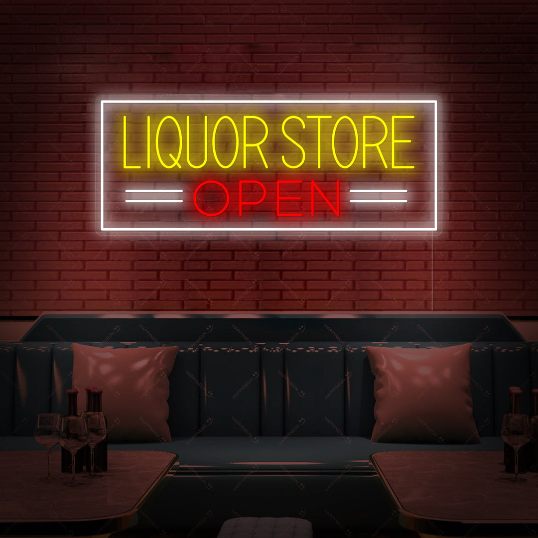 "Liquor Store Open" Neonskilt