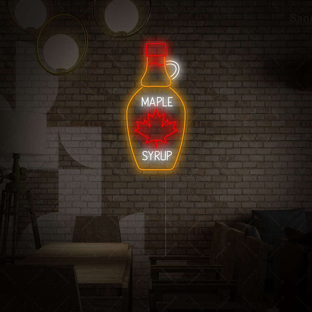 "Maple Syrup Bottle" Neonskilt