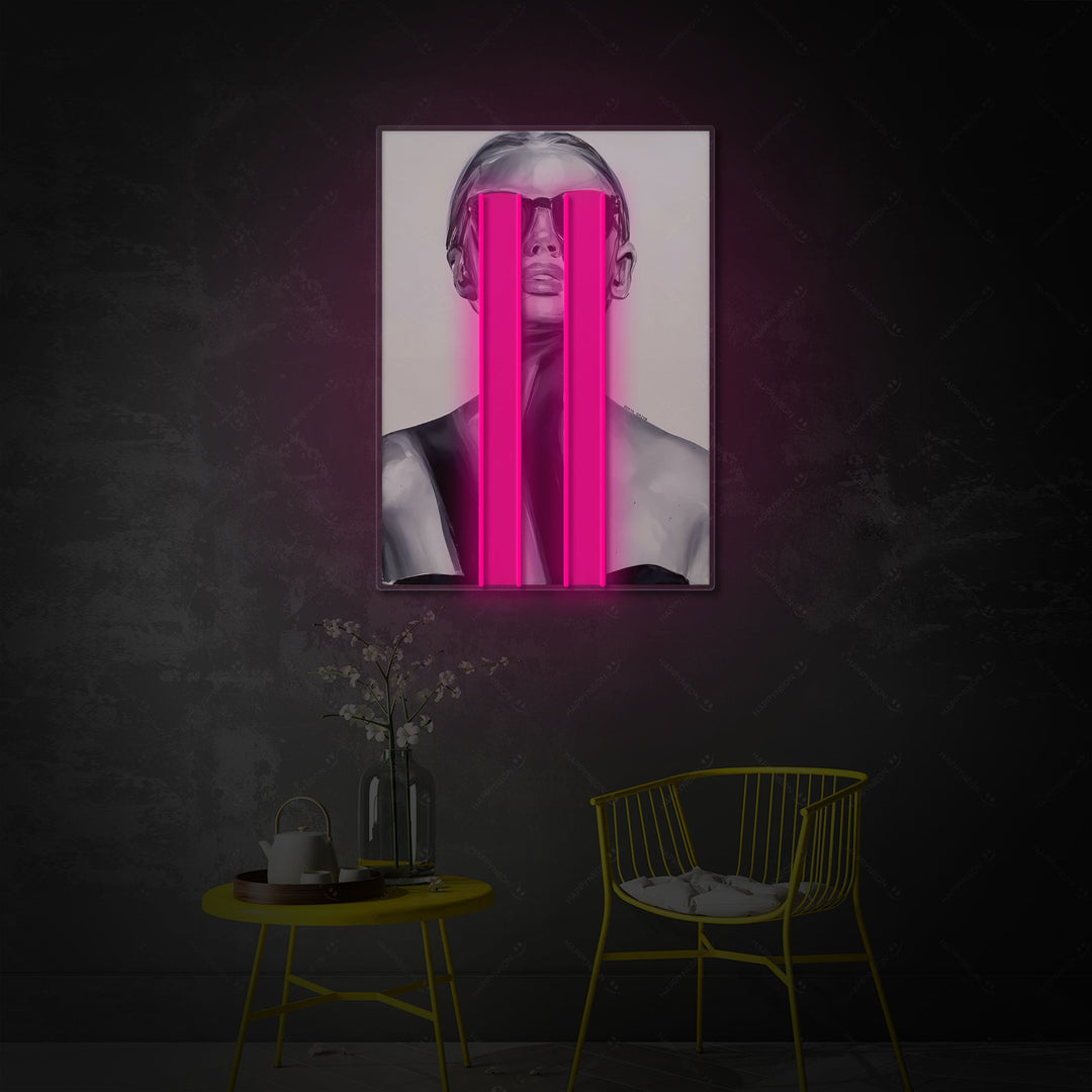 "Maskeret Muse" Neonskilt