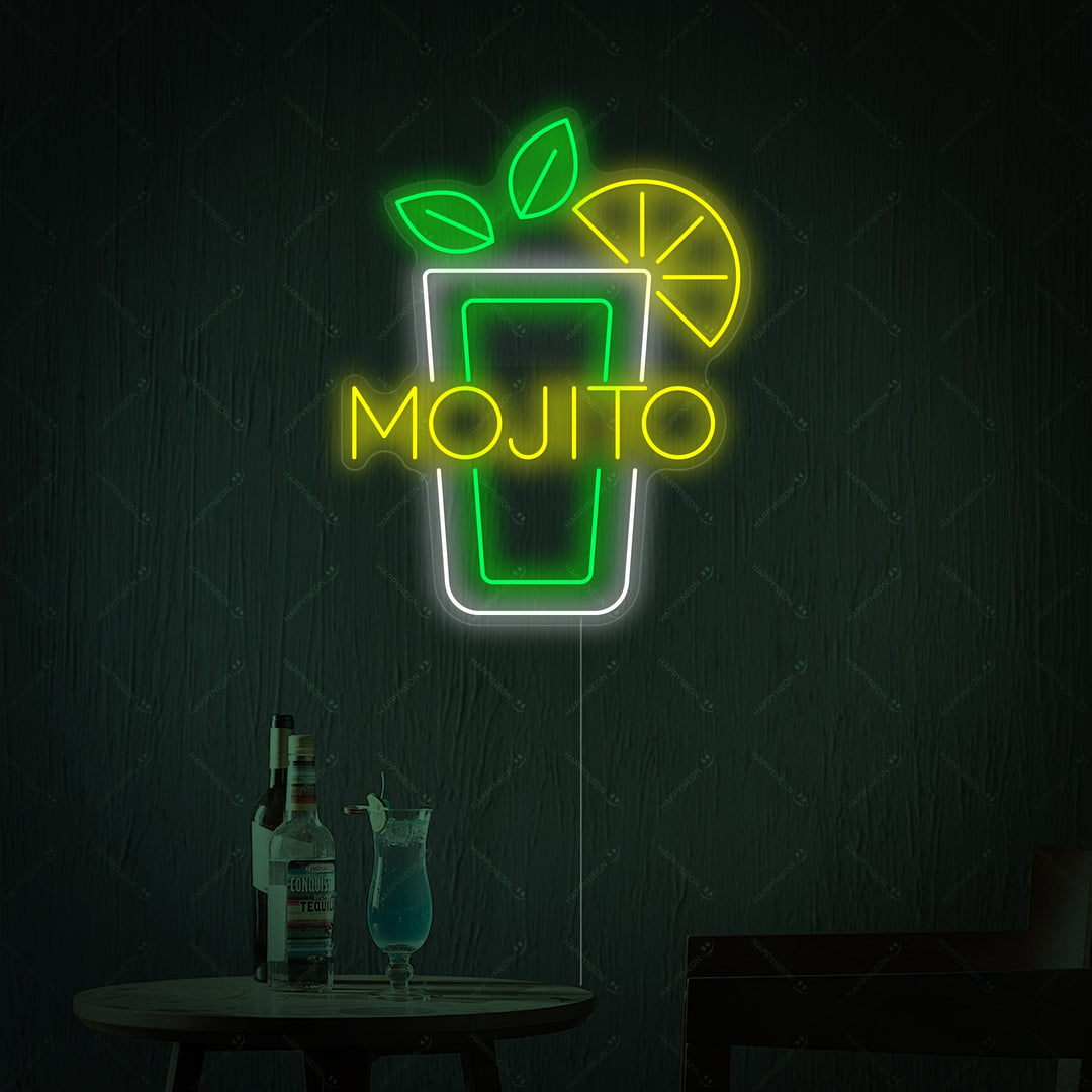 "Mojito vinglas" Neonskilt