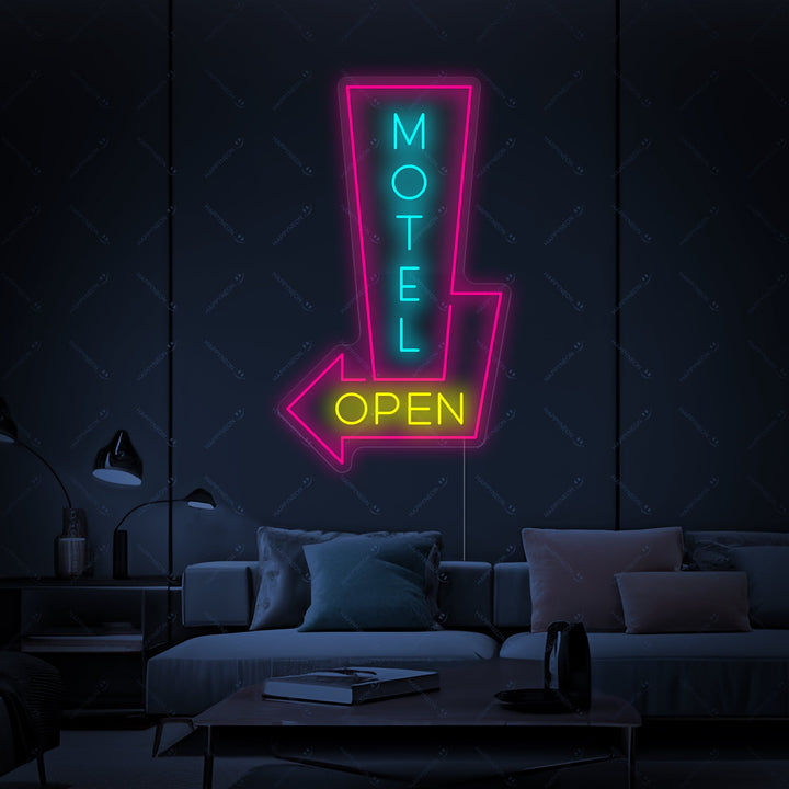 "Motel Open" Neonskilt