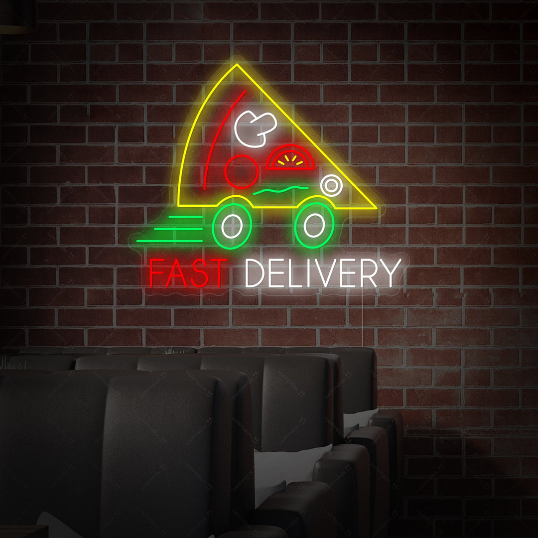 "Pizza Fast Delivery" Neonskilt