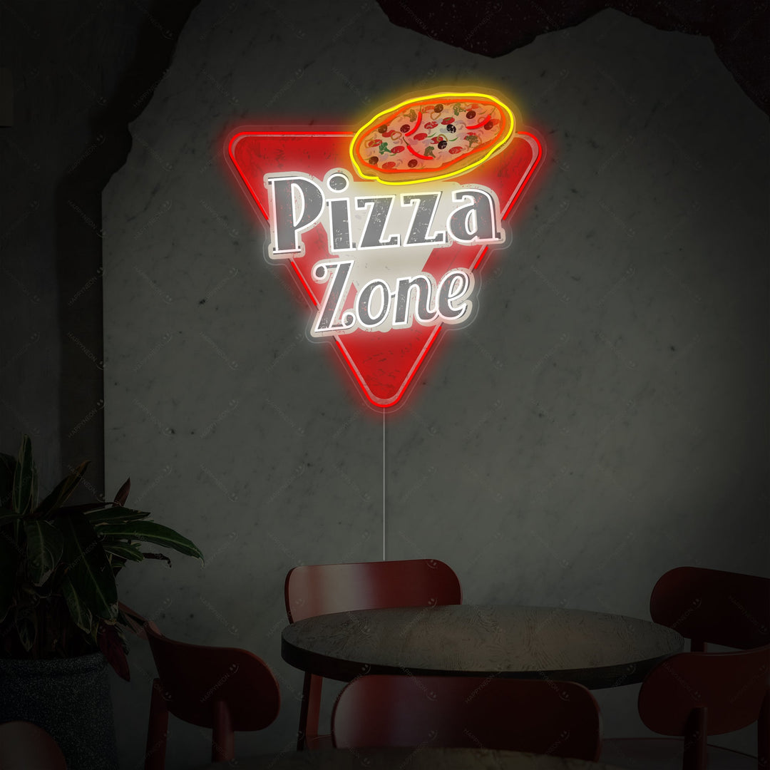 "Pizza Zone" Neonskilt