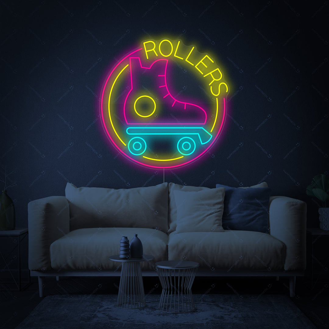 "Roller Skates" Neonskilt