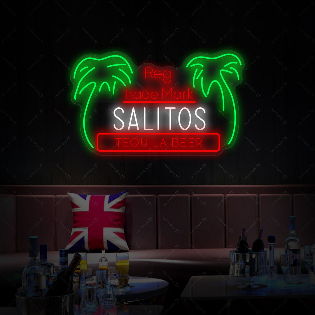 "Salitos Palm" Neonskilt