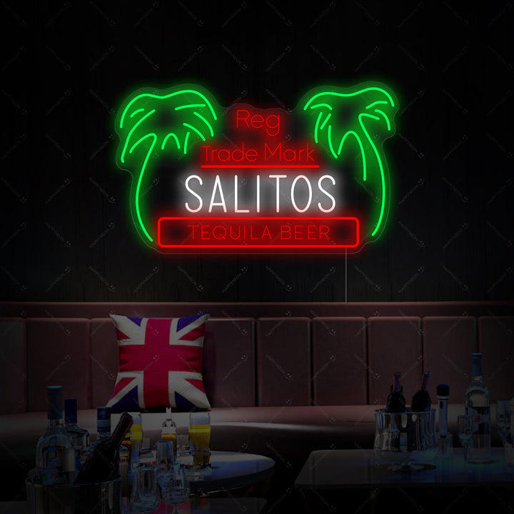 "Salitos Palm" Neonskilt