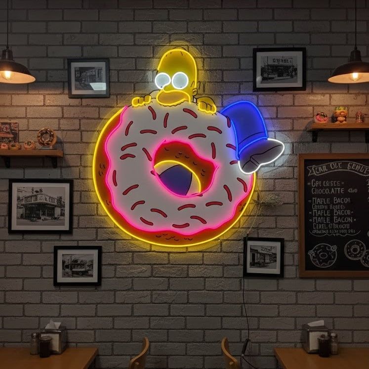 "Simps Donut" Neonskilt
