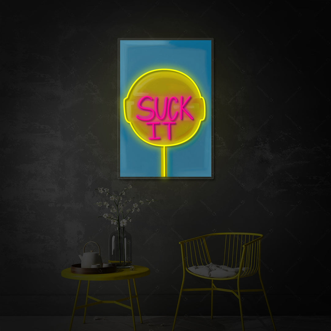 "Suck It Lollipop" Neonskilt