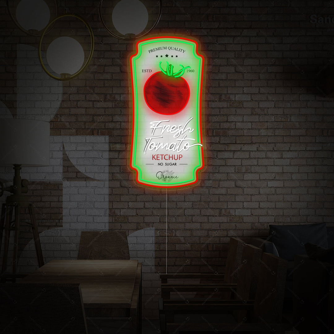 "Tomat ketchup sauce badge" Neonskilt