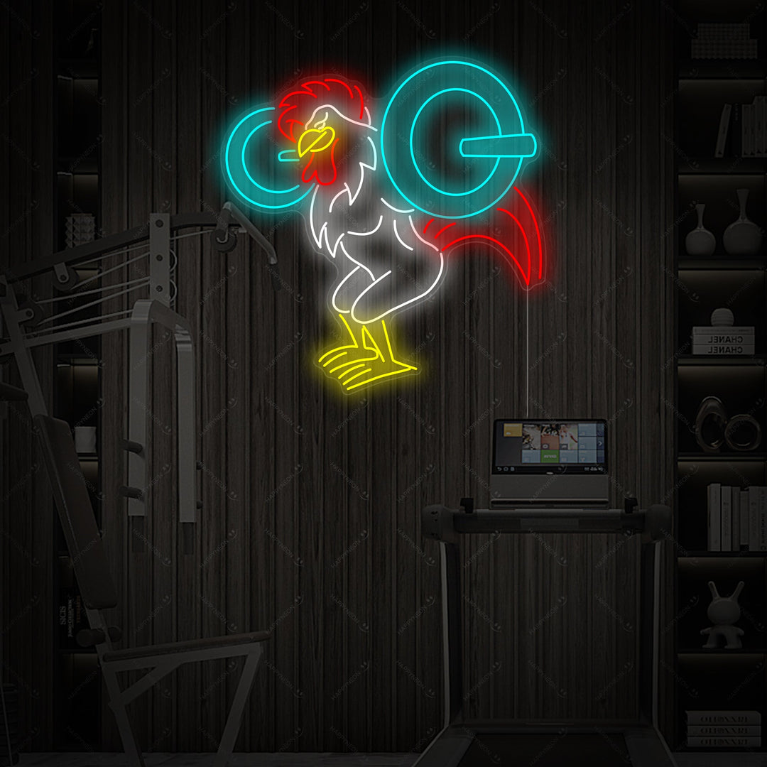 "Træningshane" Neonskilt