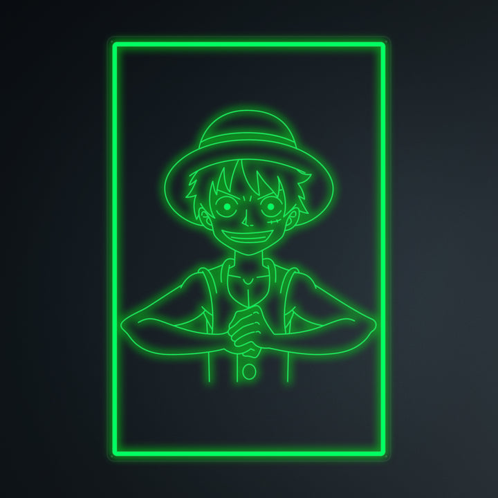 "Anime Monkey D" Mini Neon Skilt