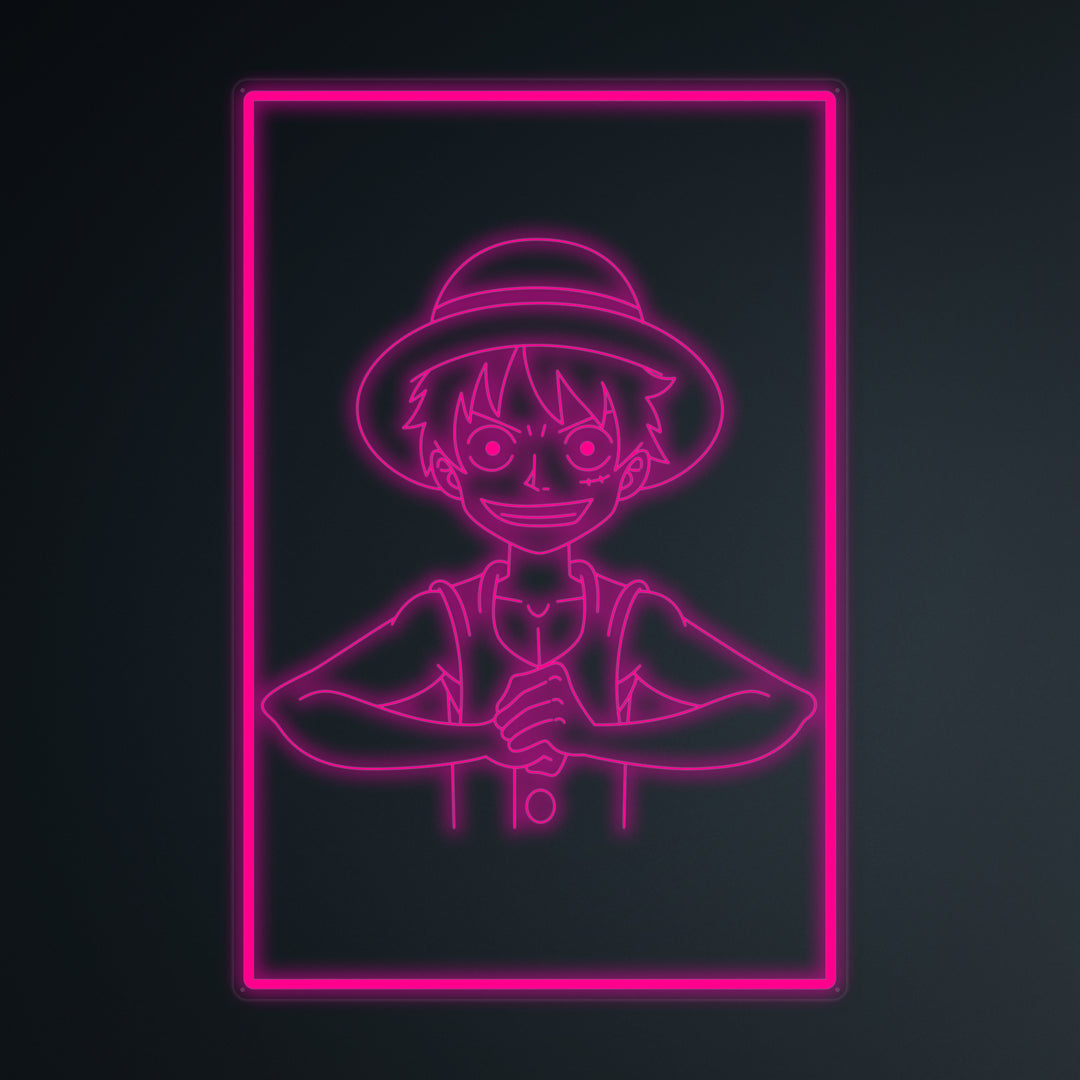 "Anime Monkey D" Mini Neon Skilt