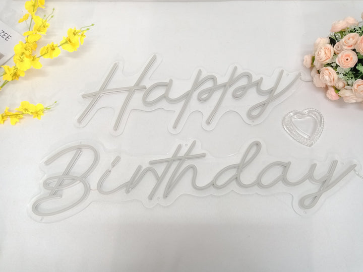 "Happy Birthday" Neonskilt (Lagerbeholdning: 3 enheder)