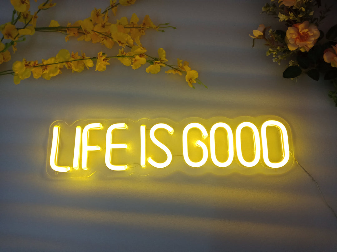 "Life Is Good" Neonskilt (Lagerbeholdning: 4 enheder)