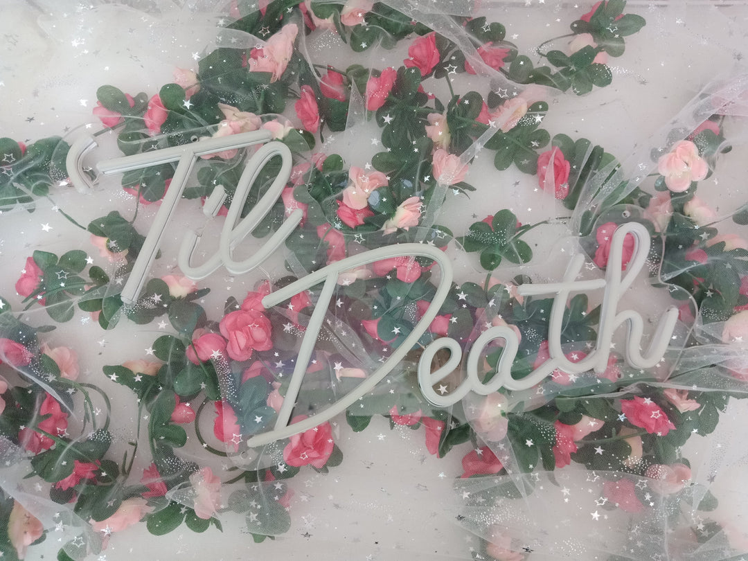 "Til Death" Neonskilt (Lagerbeholdning: 3 enheder)