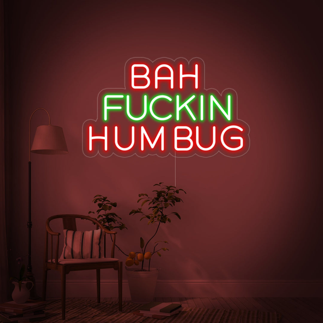 "Bah Fuckin Humbug" Neonskilt