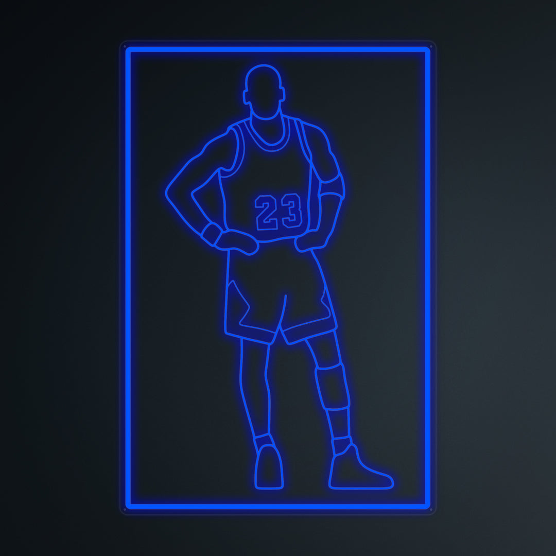 "Basketballspiller 23" Mini Neon Skilt