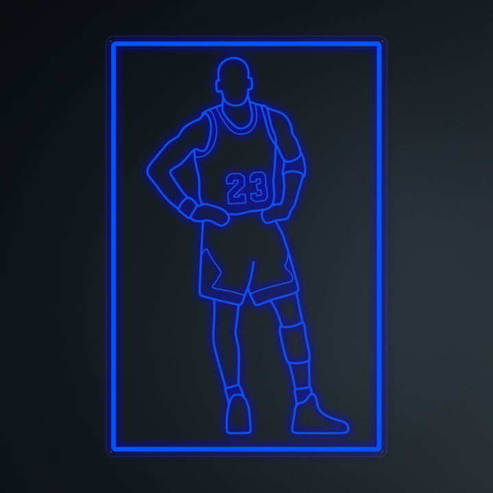 "Basketballspiller 23" Mini Neon Skilt