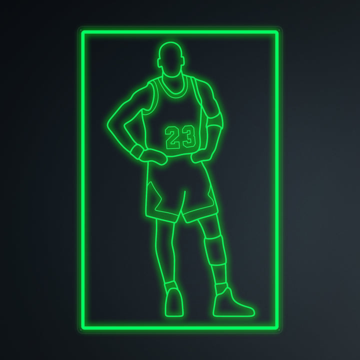 "Basketballspiller 23" Mini Neon Skilt