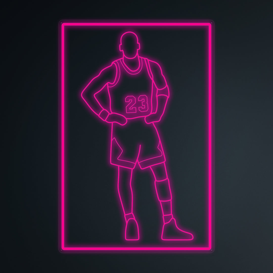 "Basketballspiller 23" Mini Neon Skilt