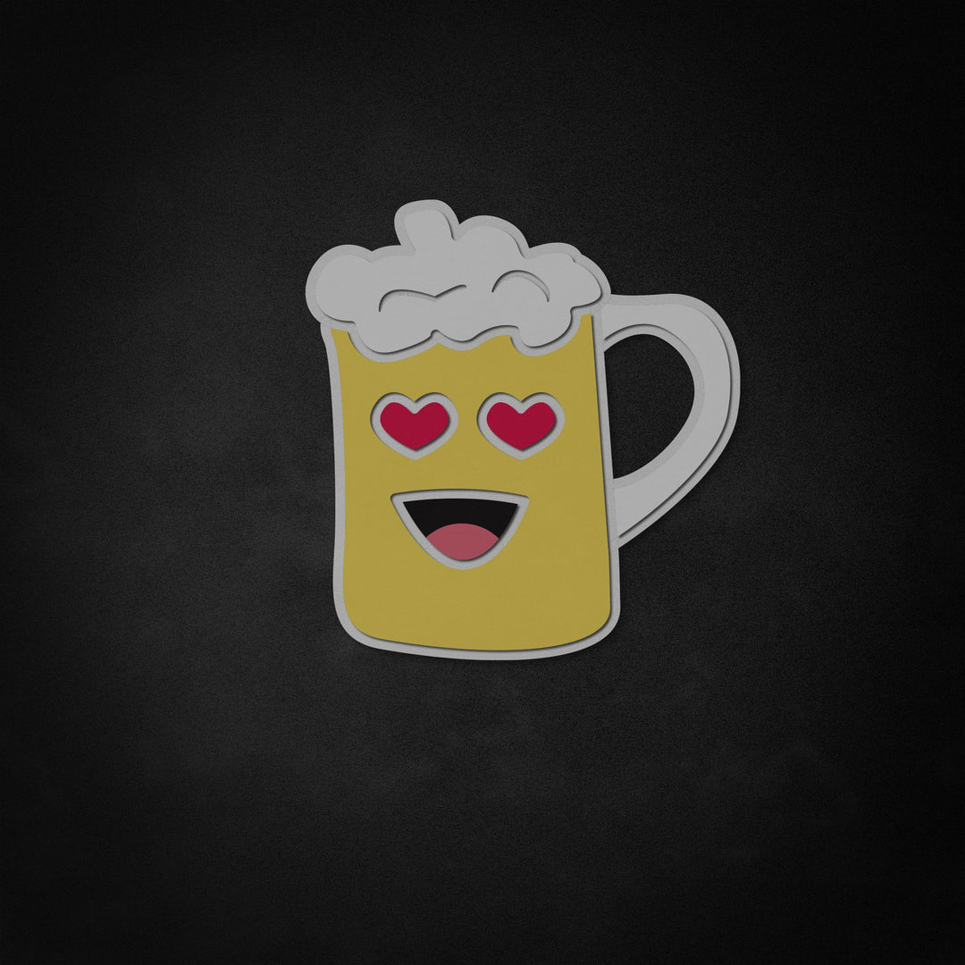 "Ølglaskrus, Bar Pub Indretning" Neon Like