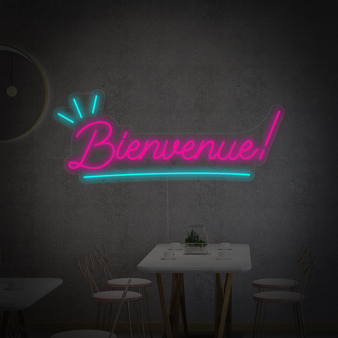 "Bienvenue" Neonskilt