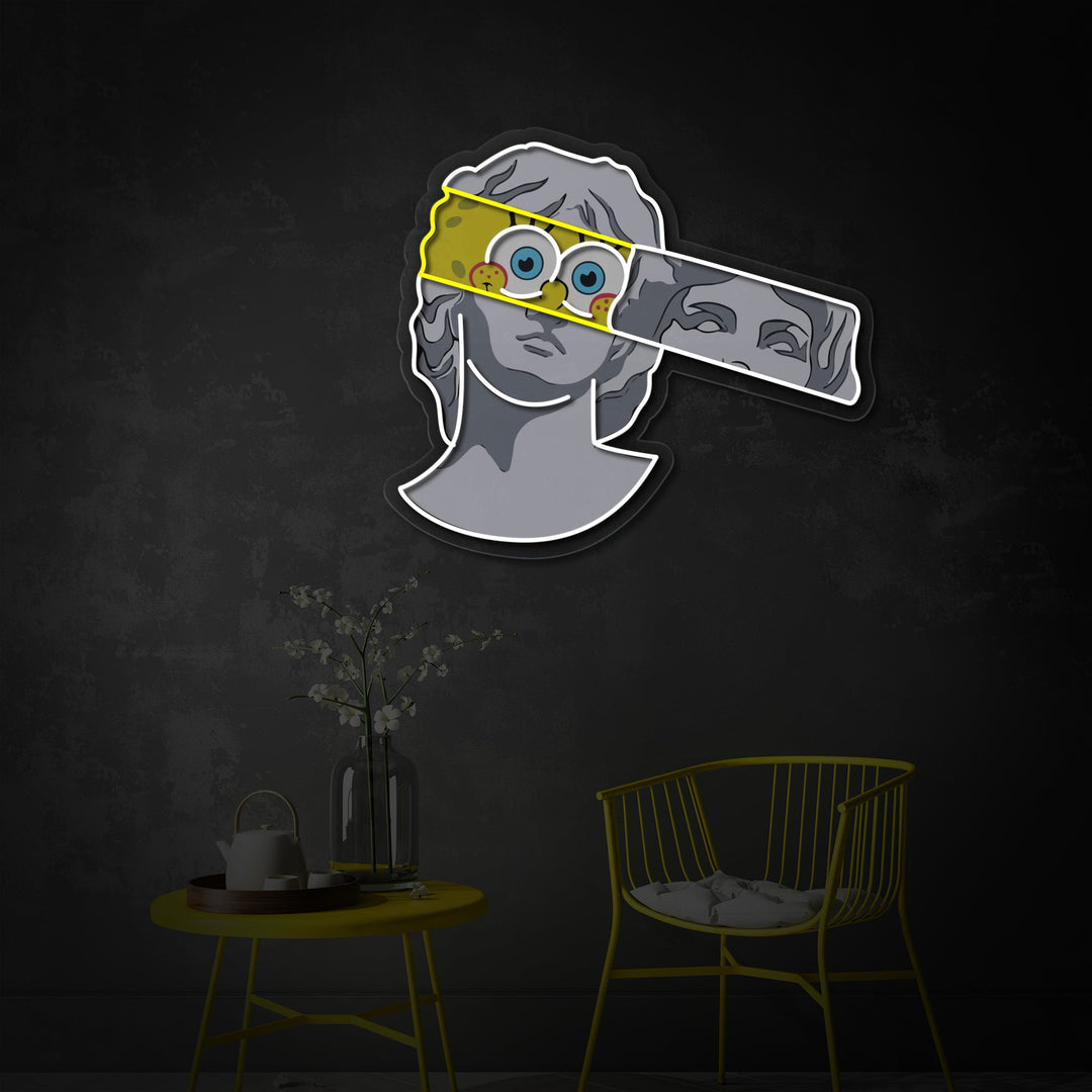 "Bob græsk statue" UV-printet LED-neonskilt