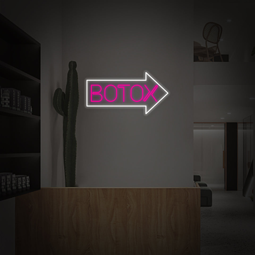 "Botox Kosmetikbutik Hudplejecenter" Neonskilt