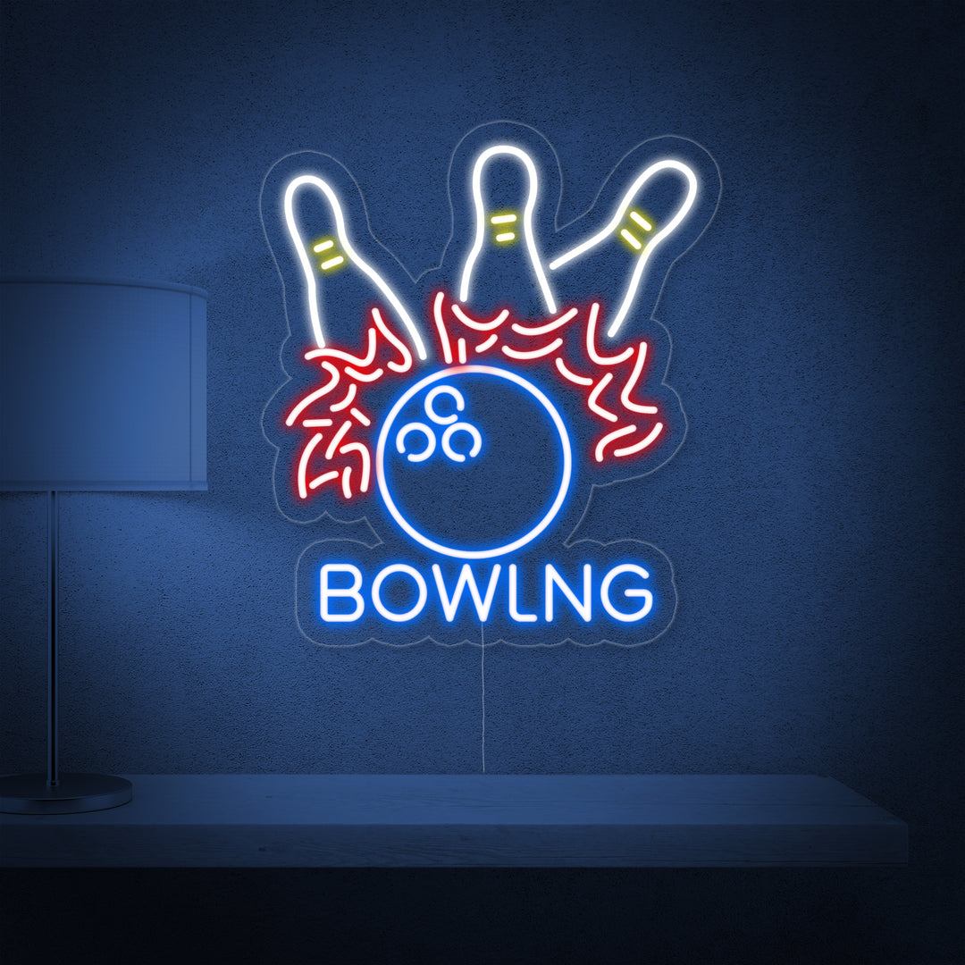 "Bowlingkugle" Neonskilt