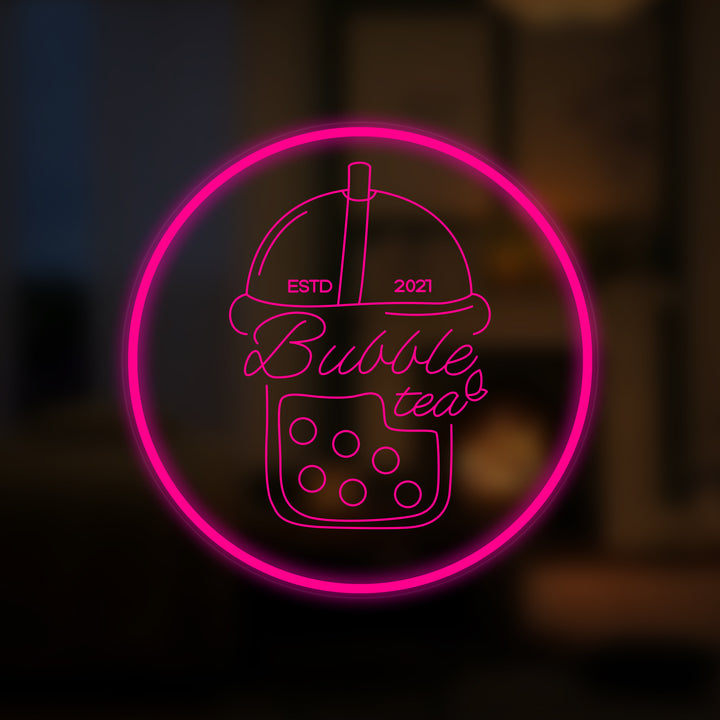 "Bubble Tea Kop" Mini Neon Skilt