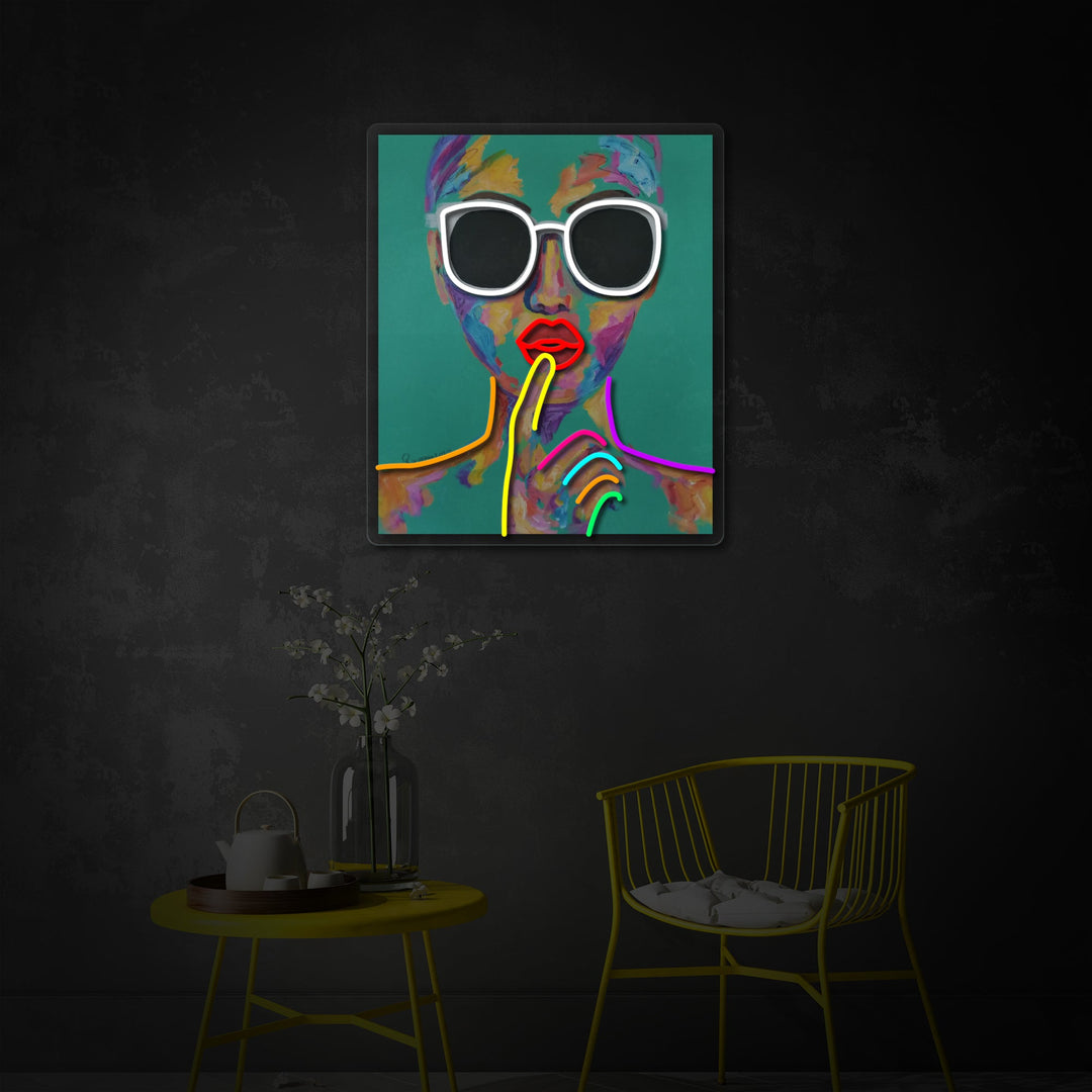 "Chic kvinde, fabelagtig dame" UV-printet LED-neonskilt