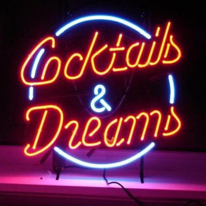 "Cocktails And Dreams" Neonskilt