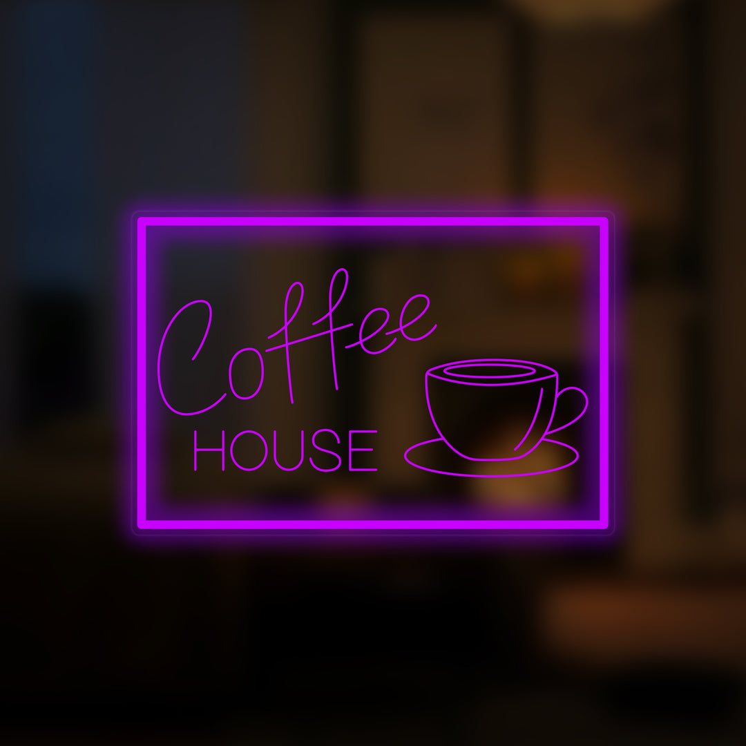 "Café Coffee House" Mini Neon Skilt