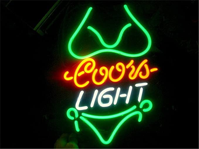 "Coors Green Bikini" Neonskilt