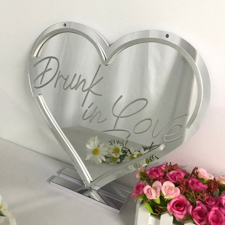 "Drunk In Love, Drømmende Fargeendring" Neonskilt med spejlbagside