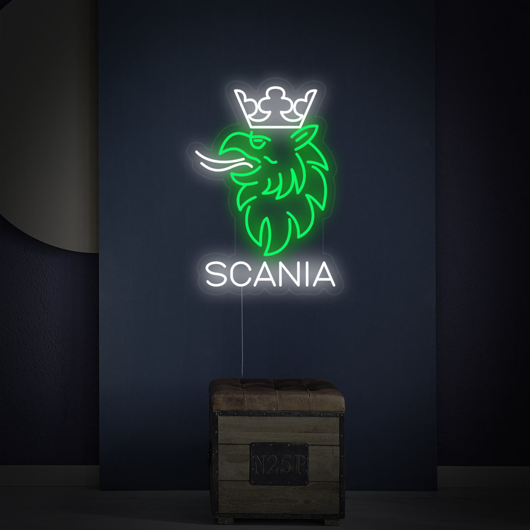 "Eagle Crown Car Logo" Neonskilt