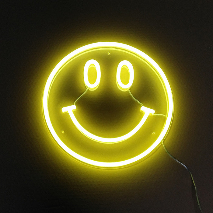 "Elementsymbol Emoji Smilende Ansigt" Neonskilt