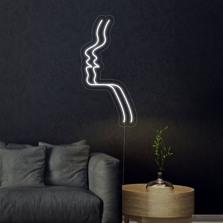 "Ansigt abstrakt" Neonskilt